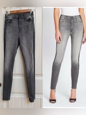 Mother Denim The Swooper Jean in Super Moon Stripe. Size 24